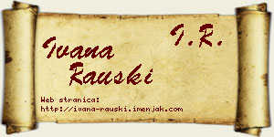 Ivana Rauški vizit kartica